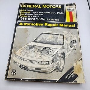 Haynes Repair Manual 38010 GM Regal Lumina Cutlass Supreme Grand Prix 1988-1995